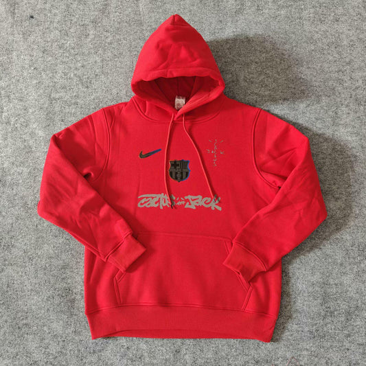 Barcelona Sweatshirt 2025 - Travis Scott Collab Spotify - Red