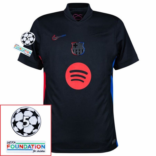 Barcelona Lamine Yamal 19 Away 2024/25 Patches UCL UEFA Foundation (Official Printing)