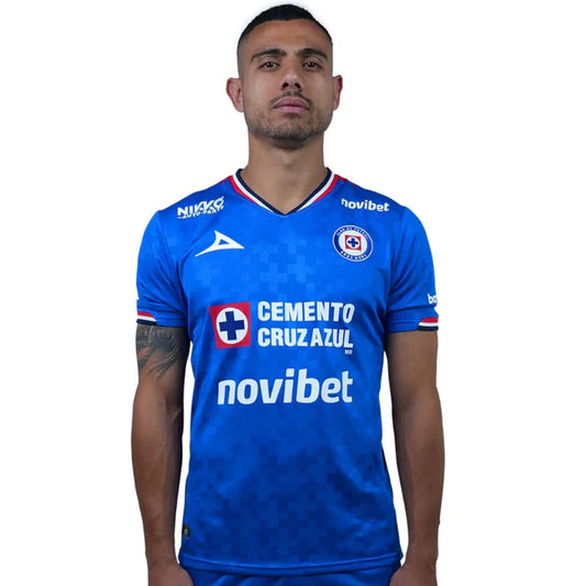 Cruz Azul Home Fan Jersey 2025/26 w/ Champions 9 + BBVA 25/26