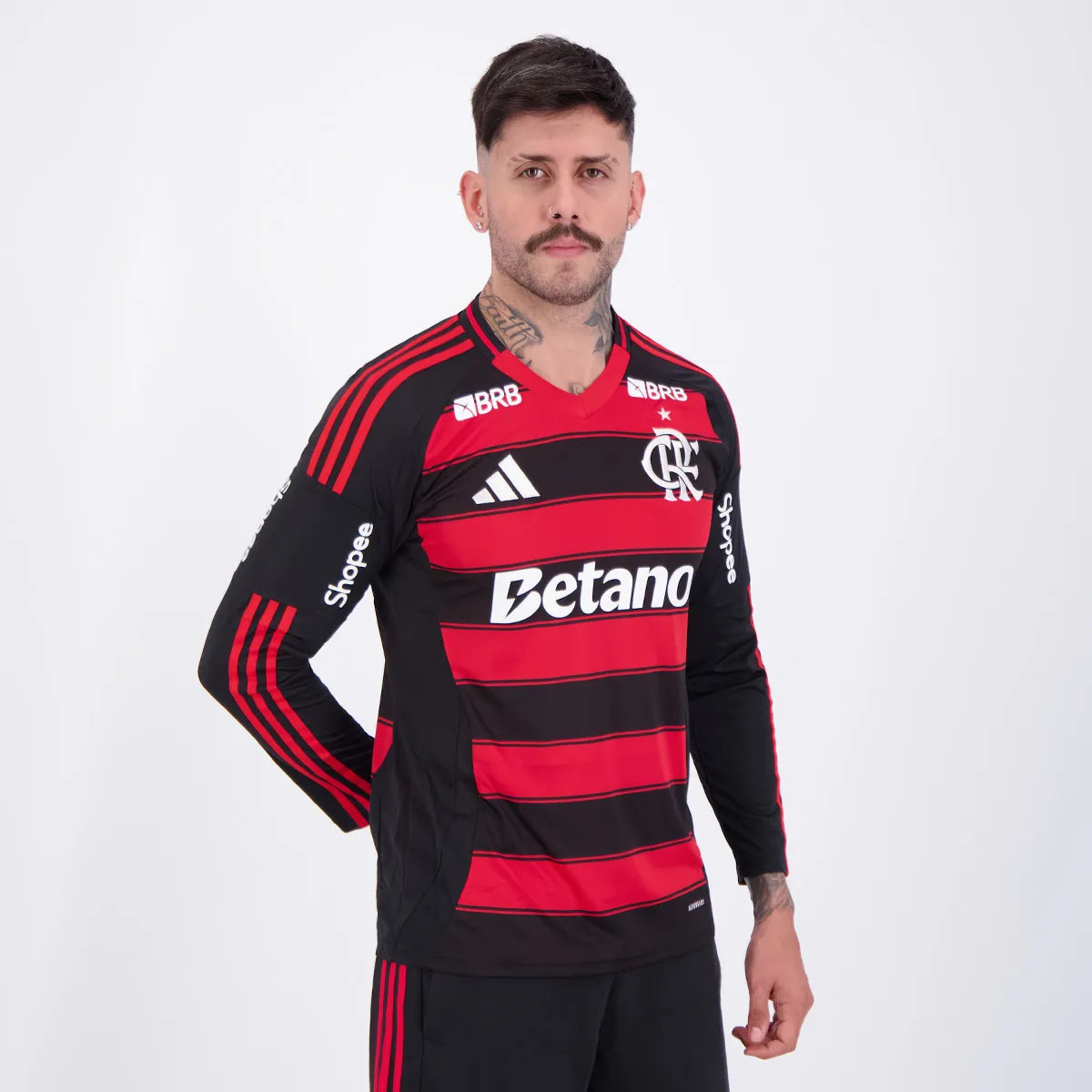 Camisa Manga Longa Adidas Flamengo 2025/26 I All Sponsor