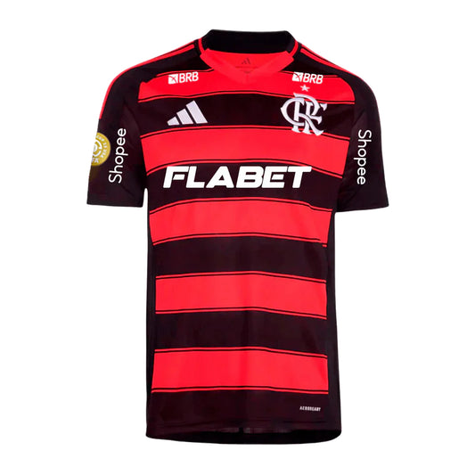 Camisa Adidas Flamengo 2025/26 I Com Patrocínios + Patch Mundial
