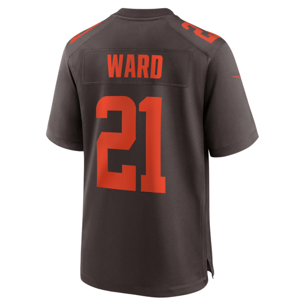 Denzel Ward Alternate Alpha Dawg Game Jersey Brown 4