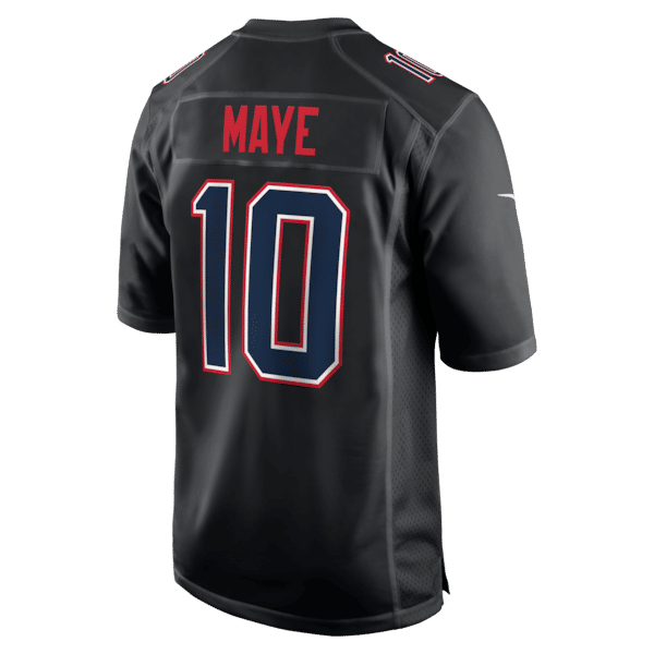 Drake Maye Game Jersey Carbon Black 4