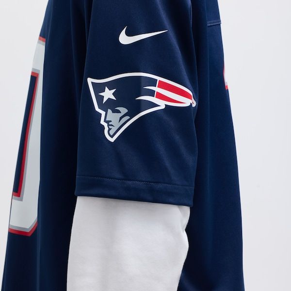 Drake Maye Game Jersey Navy 11