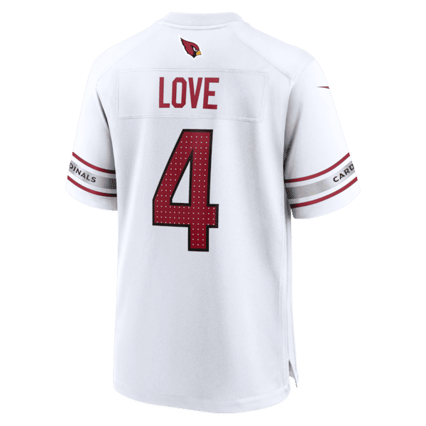 Jeremiyah Love Game Player Jersey White 4