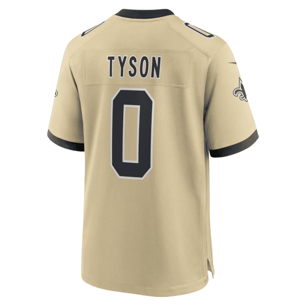 Jordyn Tyson 2026 Draft Pick No. 8 Alternate Game Jersey Gold 4
