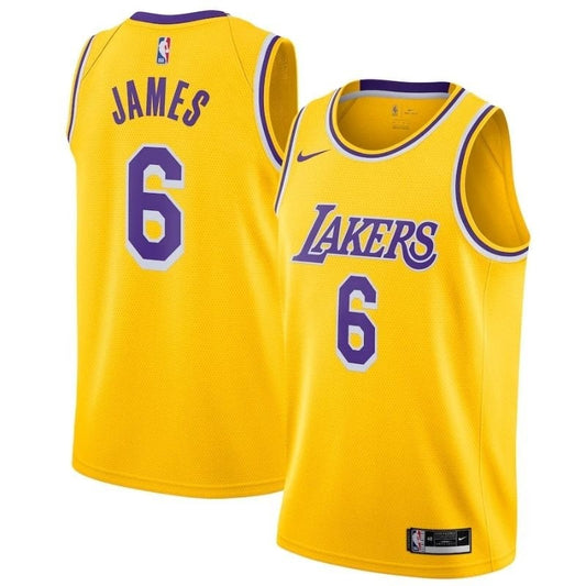 Los Angeles Lakers LeBron James #6 2021/22 Player NBA Jersey Yellow - Slim Fit