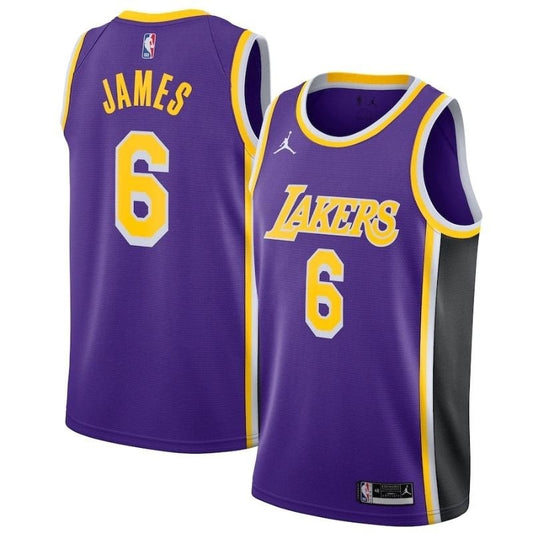 Los Angeles Lakers LeBron James Purple #6 2021/22 Player NBA Jersey - Slim Fit
