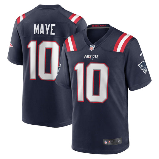 New England Patriots Drake Maye Nike Navy Player Game Jersey - NFL