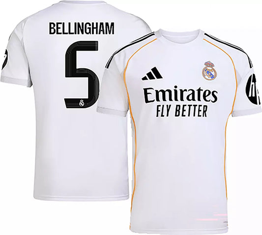 Real Madrid Home Jersey 2025/26 - Bellingham #5