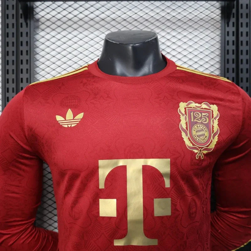 Player Version Bayern Munich 25/26 125th Anniversary Long Sleeve Jersey - Slim Fit