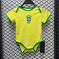 Body Baby Brazil Amarelo/Verde Brasil