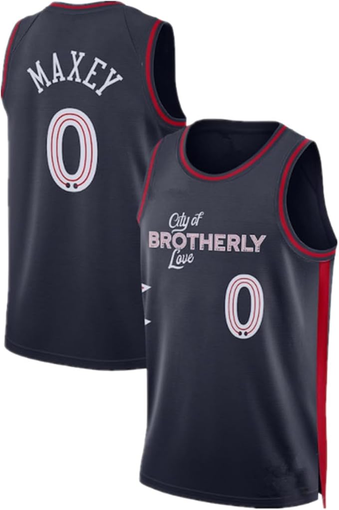 Tyrese Maxey Philadelphia 76ers Unisex 23/24 NBA Jersey - Navy - City Edition