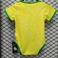 Body Baby Brazil Amarelo/Verde Brasil