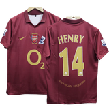 Arsenal Henry 2005-06 Embroidery Home Jersey Retro Collection