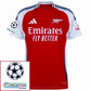 Arsenal Home Fan Jersey 2024/25 Patches UCL UEFA Foundation (Official Printing)