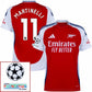Arsenal Home Fan Jersey 2024/25 Patches UCL UEFA Foundation (Official Printing)