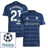 Aston Villa Marco Asensio 21 Third Fan Jersey 2024/25 Patches UCL UEFA Foundation (Official Printing)