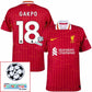 Liverpool Home 2024/25 Patches UCL UEFA Foundation (Official Printing)