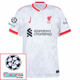 Liverpool Mac Allister 10 Away 2024/25 Patches UCL UEFA Foundation (Official Printing)