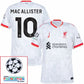 Liverpool Mac Allister 10 Away 2024/25 Patches UCL UEFA Foundation (Official Printing)