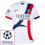 Paris Saint-Germain Fan Jersey Away 2024/25 Patches UCL UEFA Foundation (Official Printing)