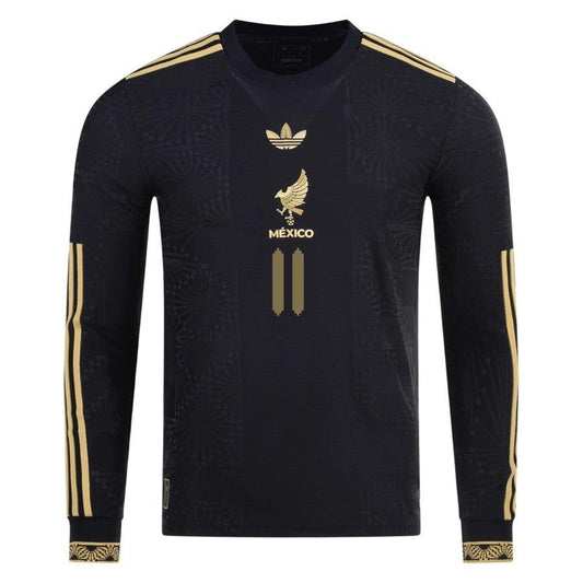 Mexico Santiago Giménez 2025 Special Edition Long Sleeve Authentic Player [Slim Fit] Player [Slim Fit] Player [Slim Fit] Player Third Jersey by adidas