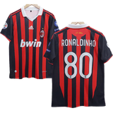 AC Milan Ronaldinho Embroidery Retrô Jersey - Collection