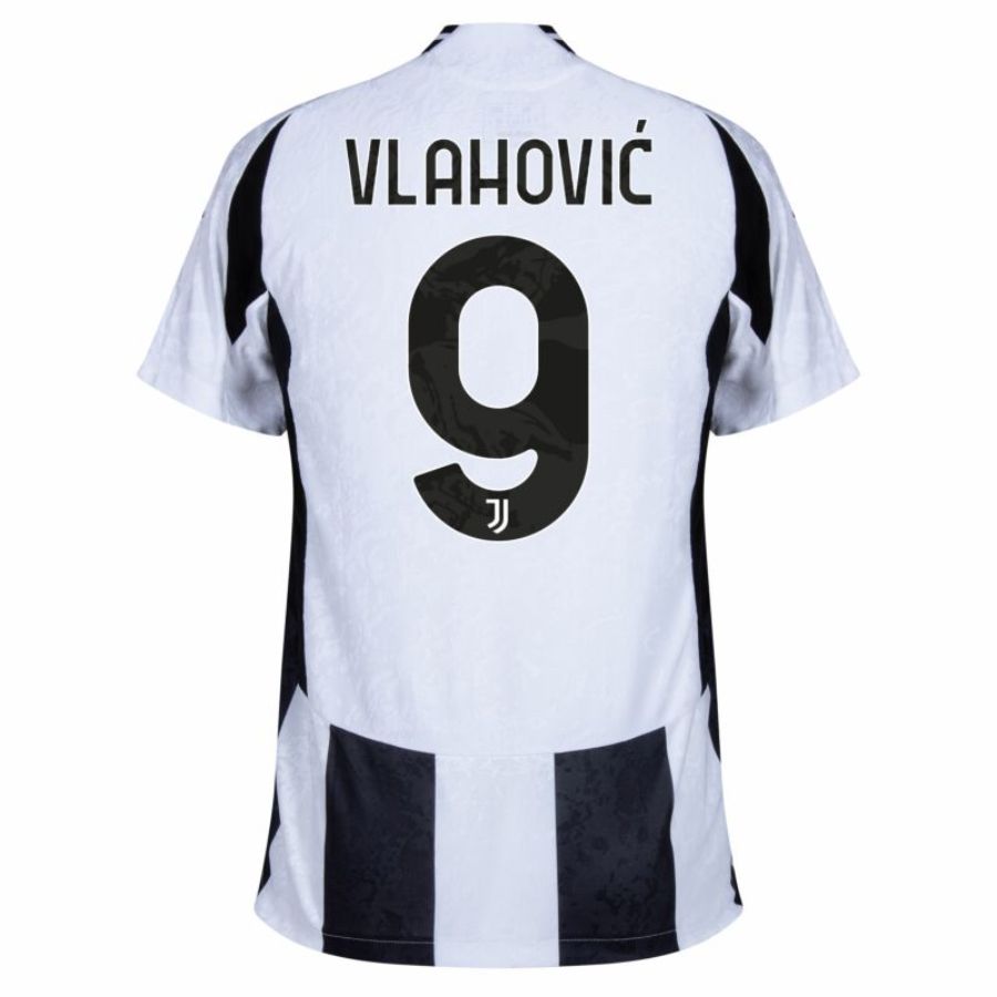Juventus Home 2024/25 Patches UCL UEFA Foundation (Official Printing)