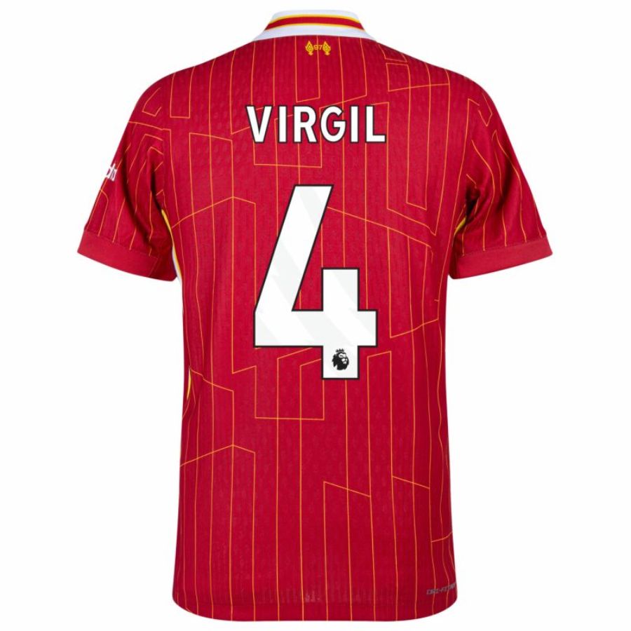 Liverpool Home 2024/25 Patches UCL UEFA Foundation (Official Printing)
