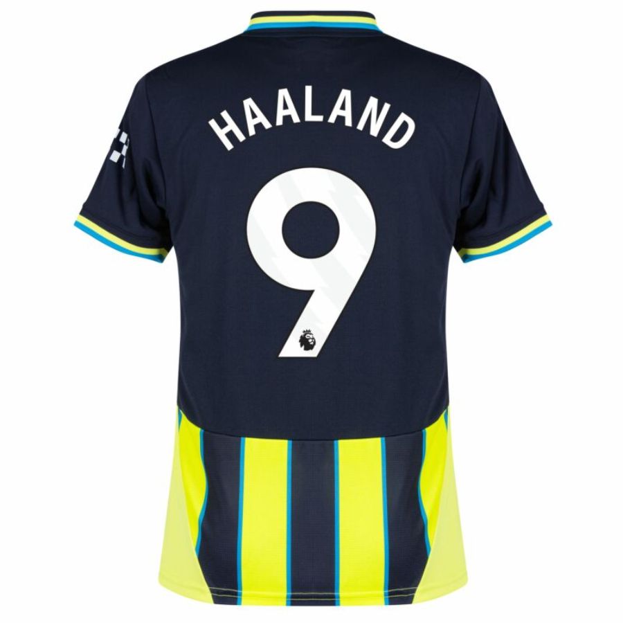Manchester City Haaland 9 Away 2024/25 Patches UCL UEFA Foundation (Official Printing)