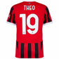 AC Milan Home Fan Jersey 2024/25 Patches UCL UEFA Foundation (Official Printing)