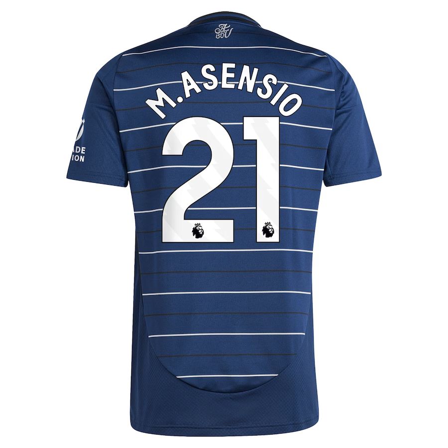 Aston Villa Marco Asensio 21 Third Fan Jersey 2024/25 Patches UCL UEFA Foundation (Official Printing)