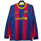 Barcelona 10/11 I Home Jersey - Long Sleeve Retro Version