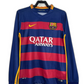 Barcelona 15/16 I Home Jersey - Long Sleeve Retro Version