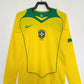 Brazil 2004 I Home Jersey - Brasil Long Sleeve Retro Version