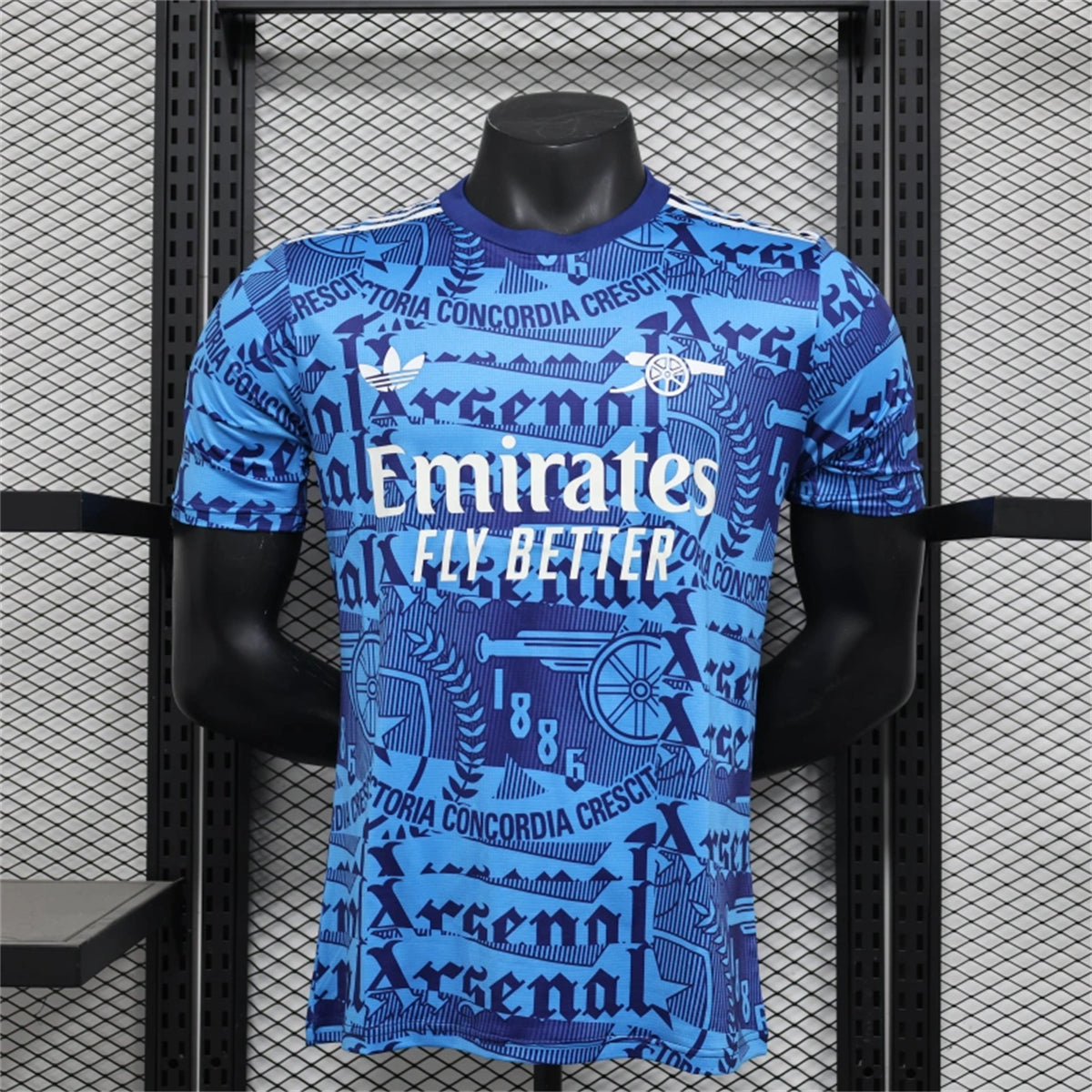 Arsenal 25/26 Pre-Match Jersey - Blue - Player Version - Slim Fit