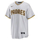 Jersey MLB San Diego Padres Nike Home Torcedor Masculina Listrada Listrada Branca Tatis Jr. 23