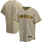Jersey MLB San Diego Padres Nike Raod Torcedor Masculina Listrada Marrom