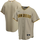 Jersey MLB San Diego Padres Nike Raod Torcedor Masculina Listrada Marrom