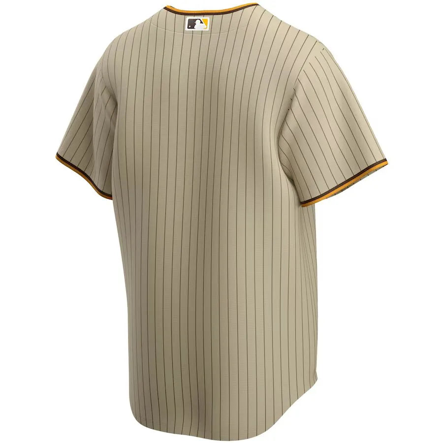 Jersey MLB San Diego Padres Nike Raod Torcedor Masculina Listrada Marrom