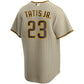 Jersey MLB San Diego Padres Nike Road Torcedor Masculina Listrada Listrada Marrom Tatis Jr. 23
