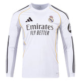 Real Madrid 2025/26 Home Long Sleeves Jersey