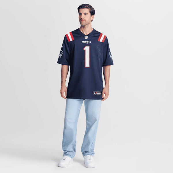 A.J. Brown Game Jersey Navy 3
