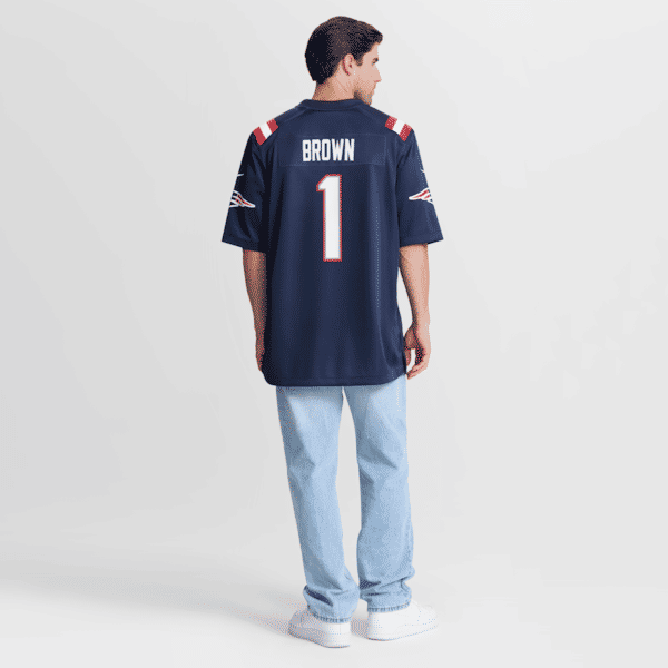 A.J. Brown Game Jersey Navy 4