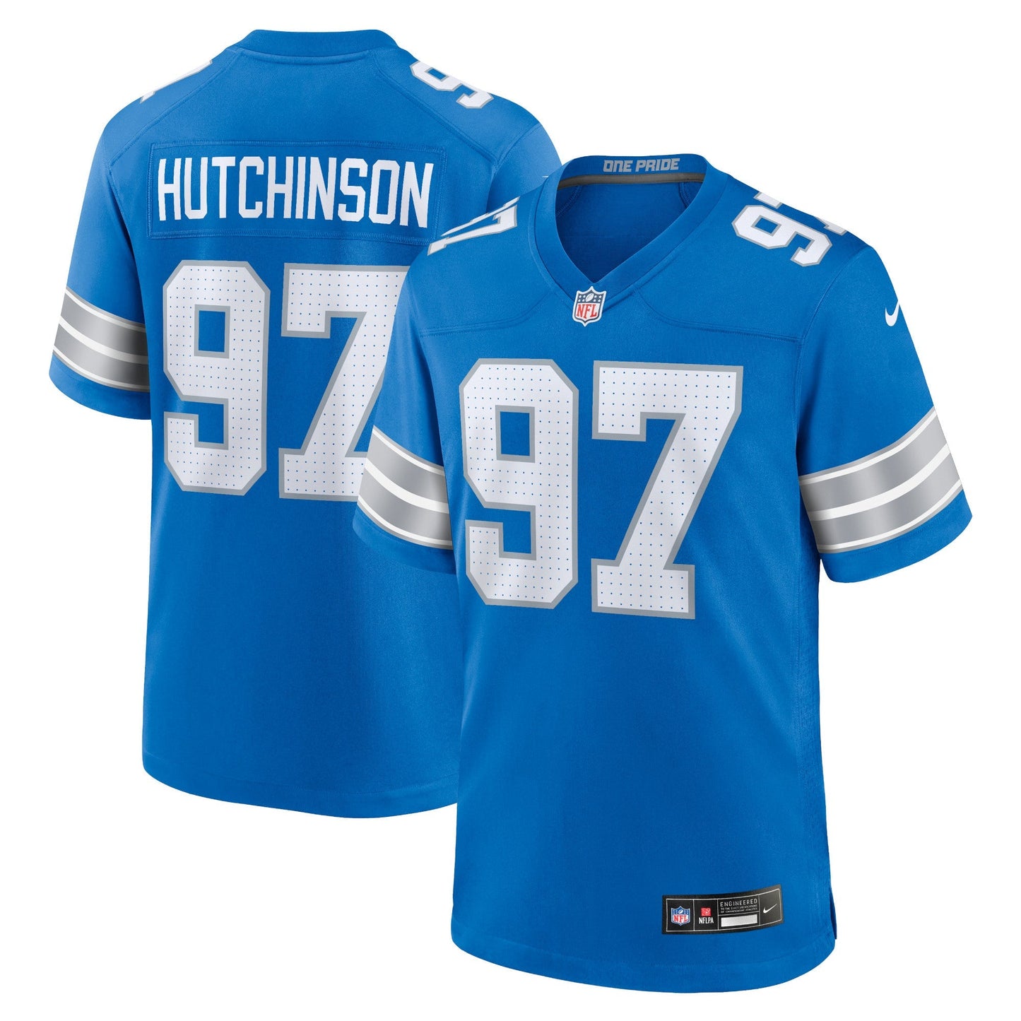 Aidan Hutchinson Game Jersey Blue 10