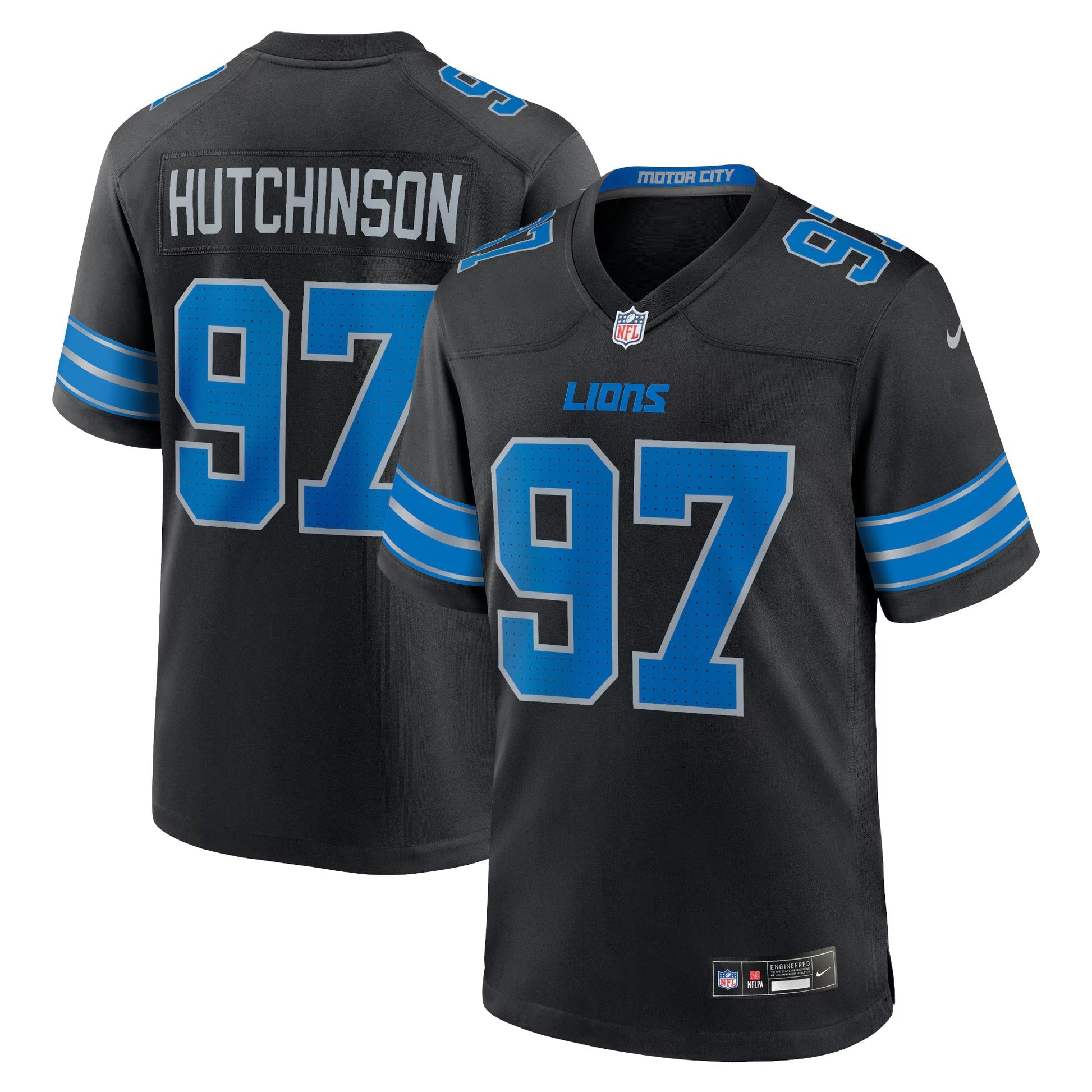 Aidan Hutchinson Game Jersey Blue 11