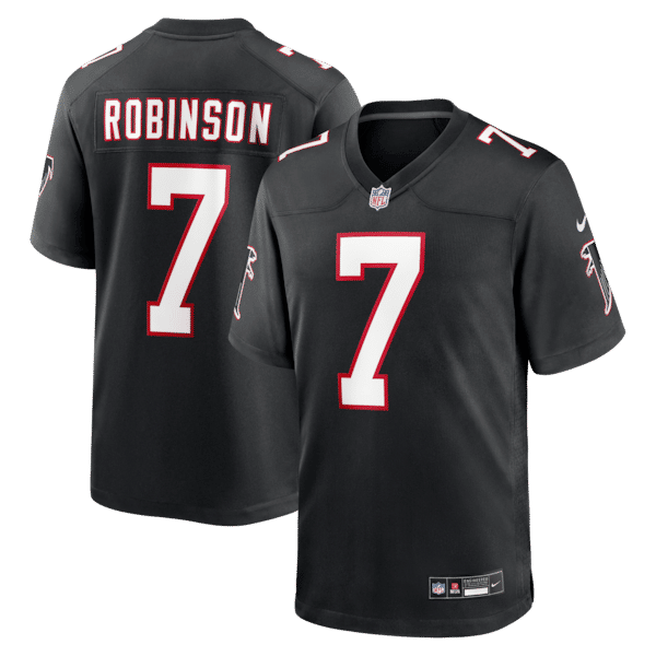 Bijan Robinson Game Jersey Black 2