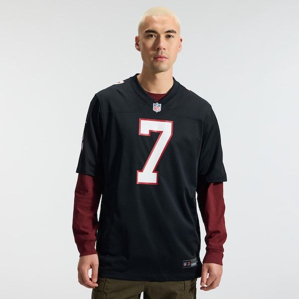 Bijan Robinson Game Jersey Black 3
