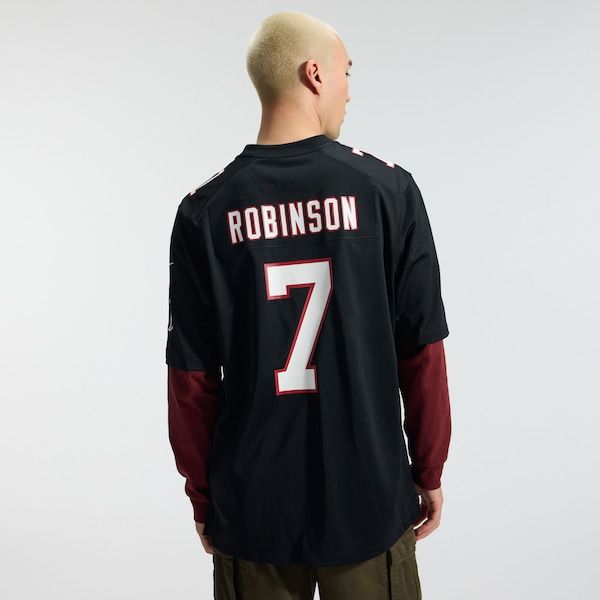 Bijan Robinson Game Jersey Black 4